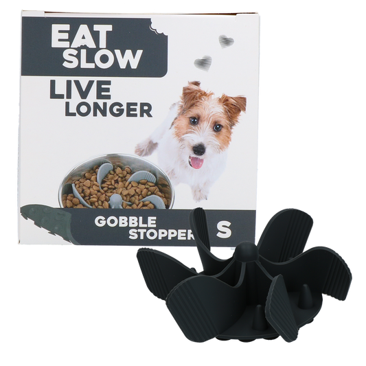 Eat Slow Live Longer Gobble Stopper Grijs S