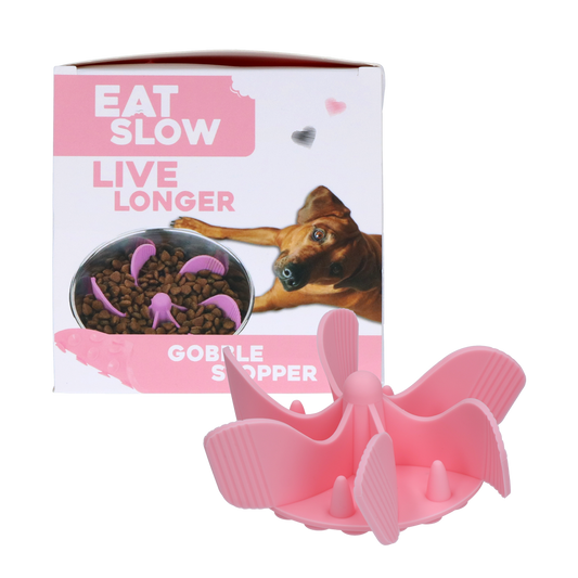 Eat Slow Live Longer Gobble Stopper Roze M
