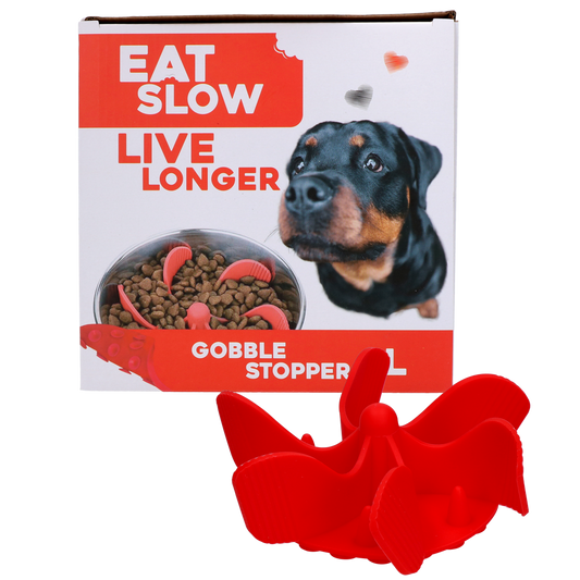Eat Slow Live Longer Gobble Stopper Rood L