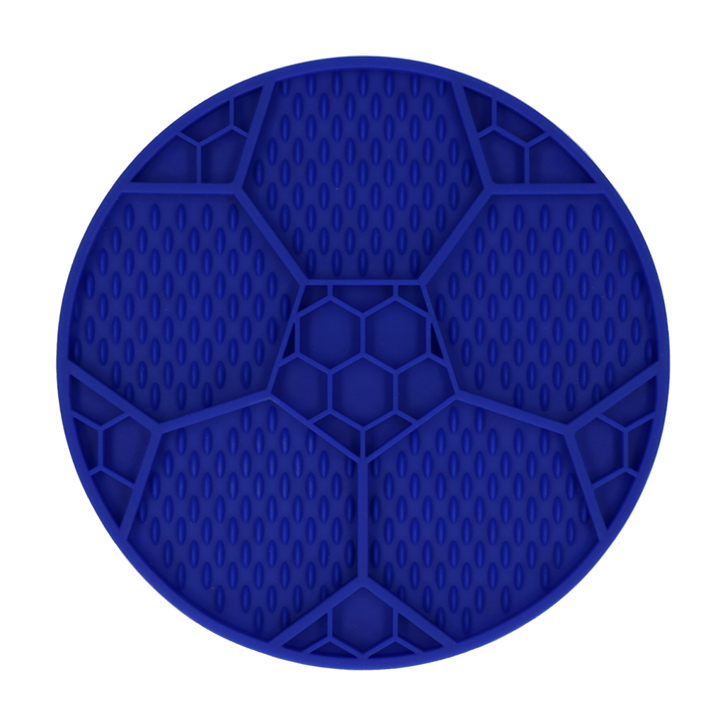 Eat Slow Live Longer Lick Mat Soccer Ball Blauw