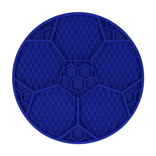 Eat Slow Live Longer Lick Mat Soccer Ball Blauw