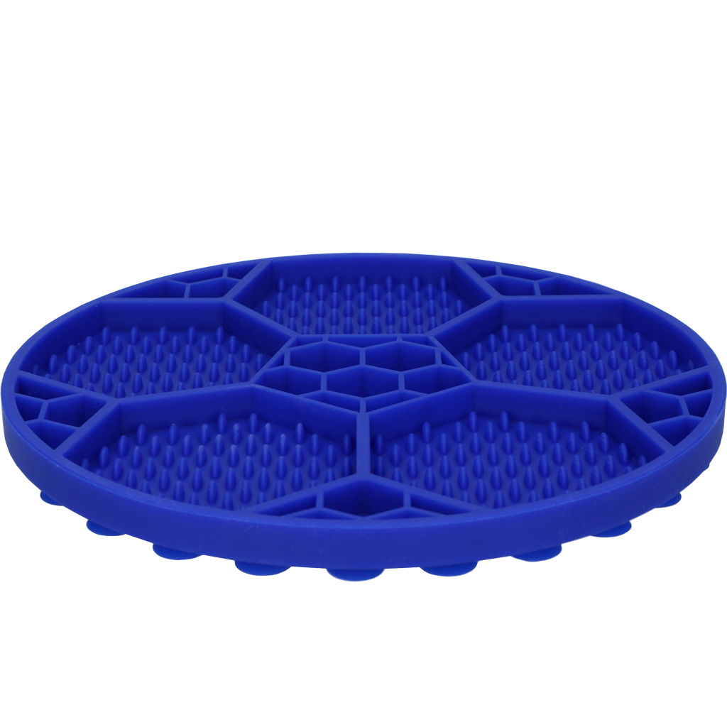 Eat Slow Live Longer Lick Mat Soccer Ball Blauw