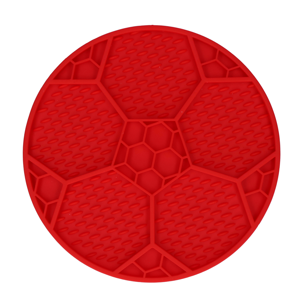 Eat Slow Live Longer Lick Mat Soccer Ball Rood