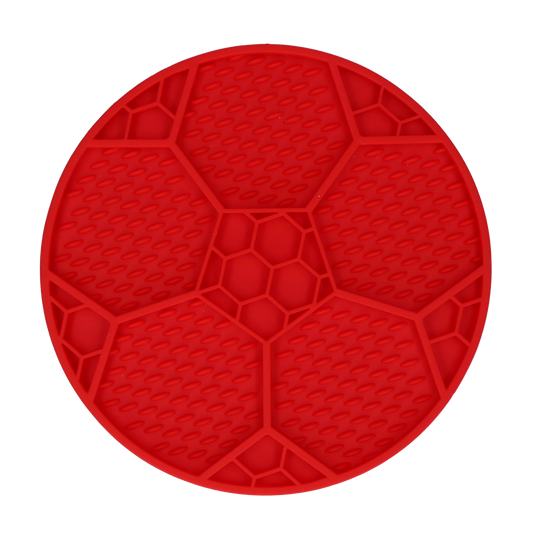 Eat Slow Live Longer Lick Mat Soccer Ball Rood