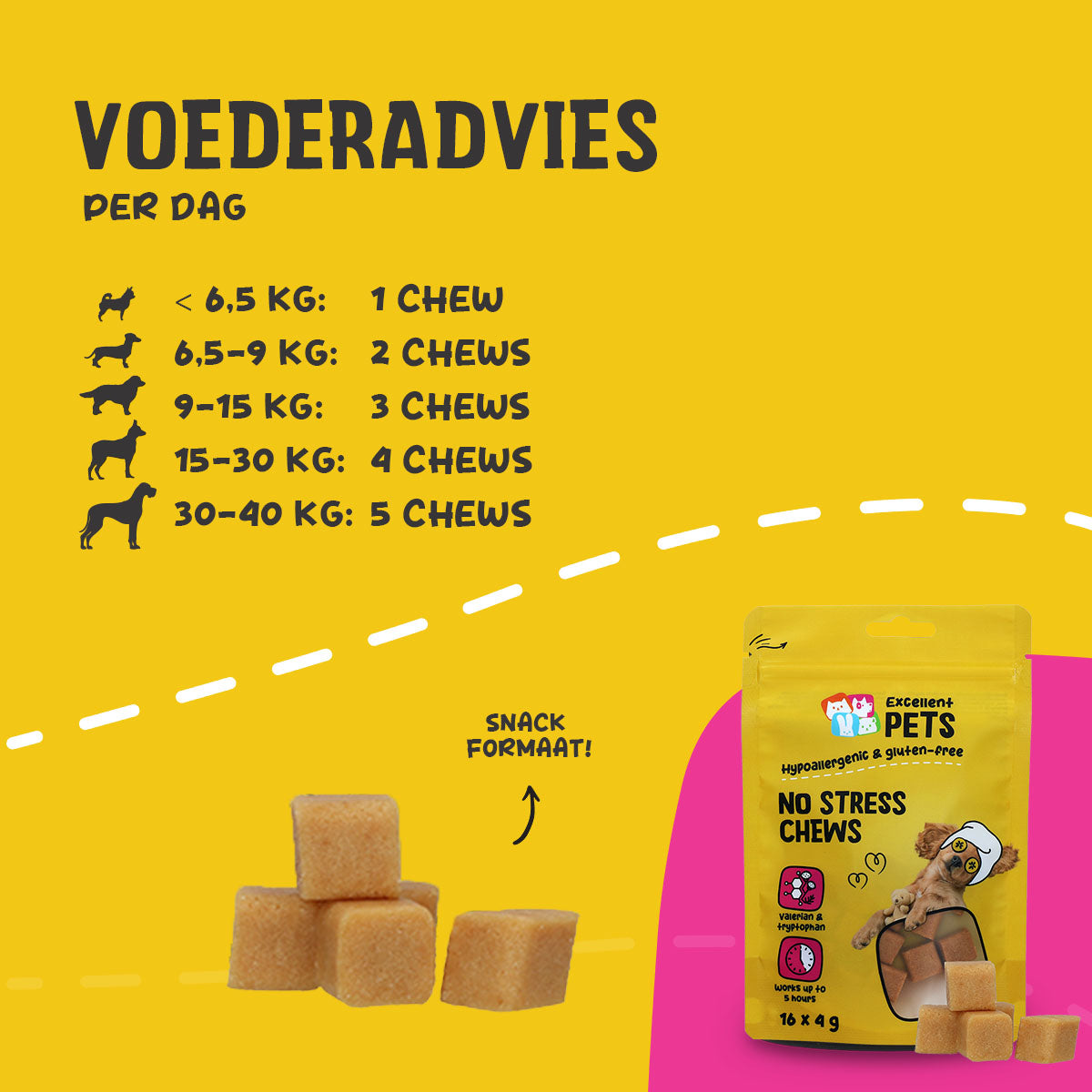 Excellent Pets No Stress Soft Chews 16 x 4 g