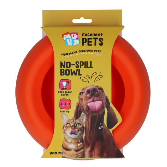 Excellent Pets No-Spill Bowl 800ml Oranje M
