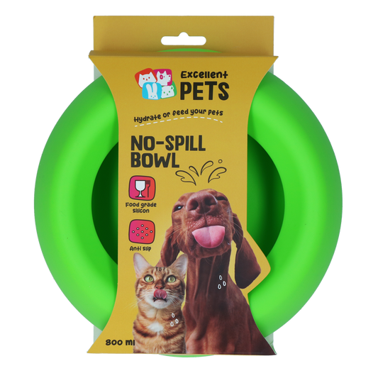 Excellent Pets No-Spill Bowl 800ml Groen M