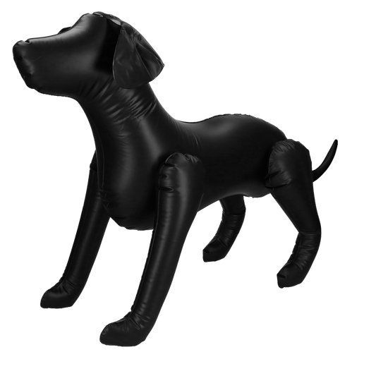 Opblaasbare hond voor promotiedoeleinden in winkels of op evenementen Zwart