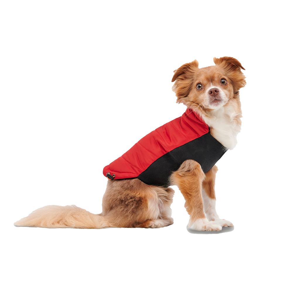 Goo-eez Mock Neck Signature Wrap Jacket S Rood/Zwart