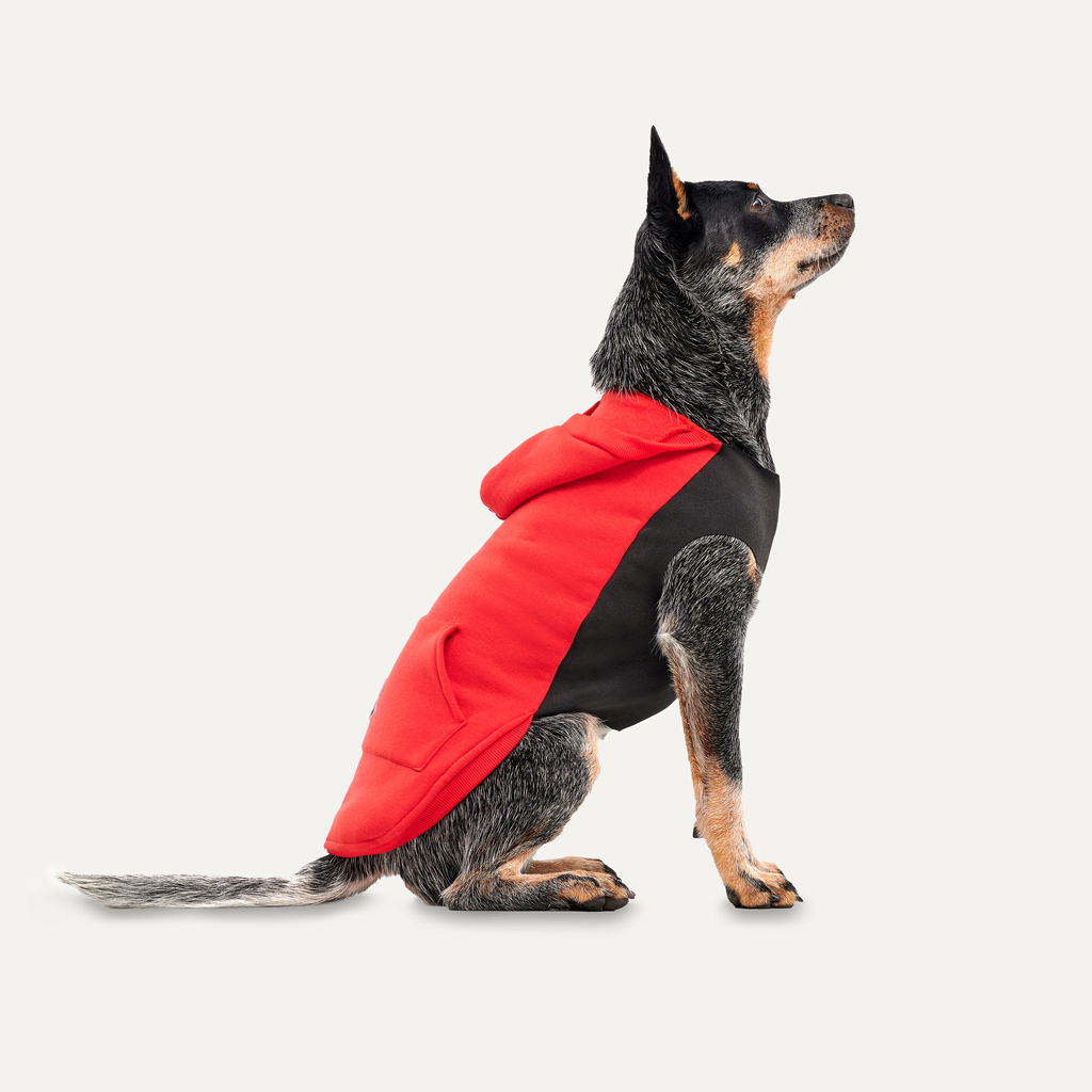 Goo-eez Kangaroo Fleece Hoodie L Rood/Zwart