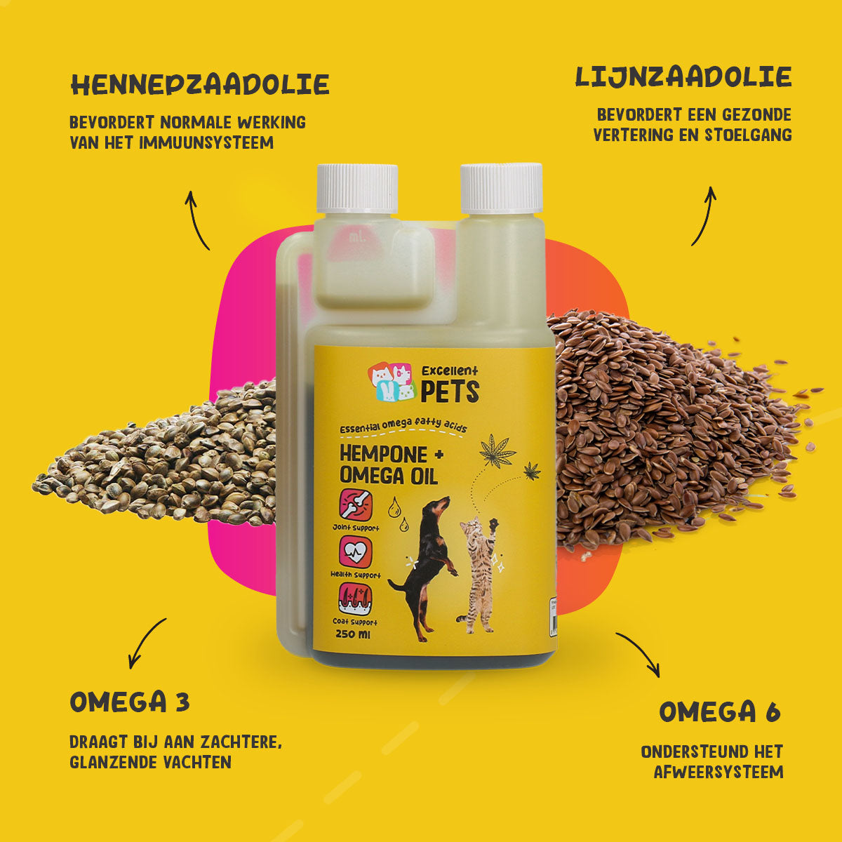 Excellent Pets HempOne + Omega Oil 250 ml