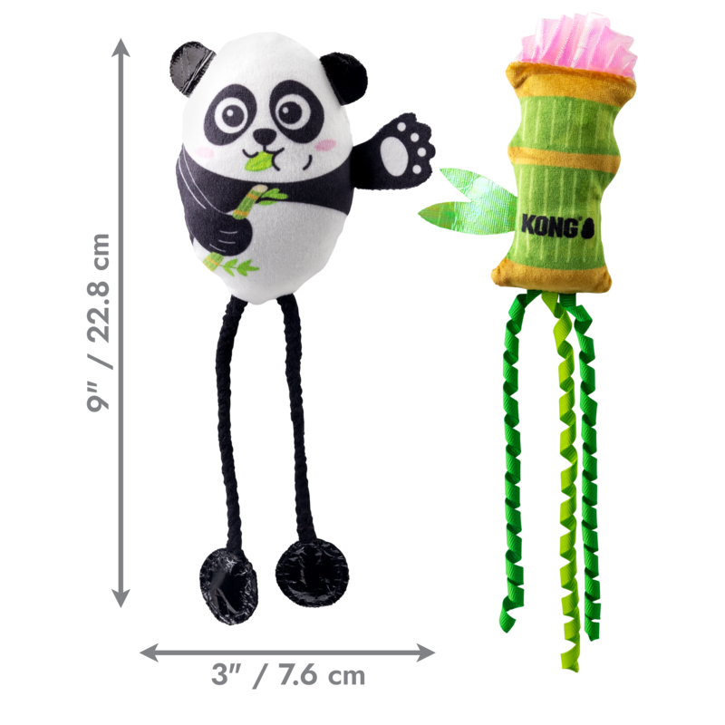 KONG Scrattles Panda 2-pk