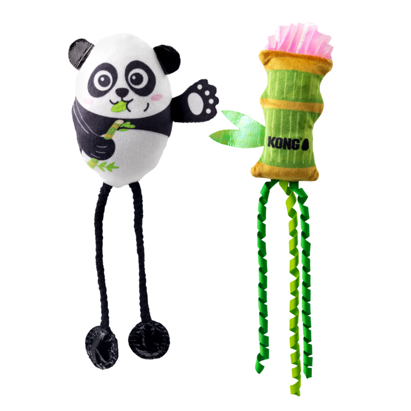 KONG Scrattles Panda 2-pk