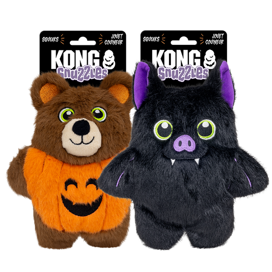 KONG Halloween Snuzzles Bat & Bear Assorti