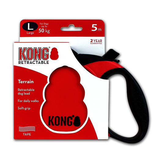 KONG Retractable Leash - Terrain Rood L