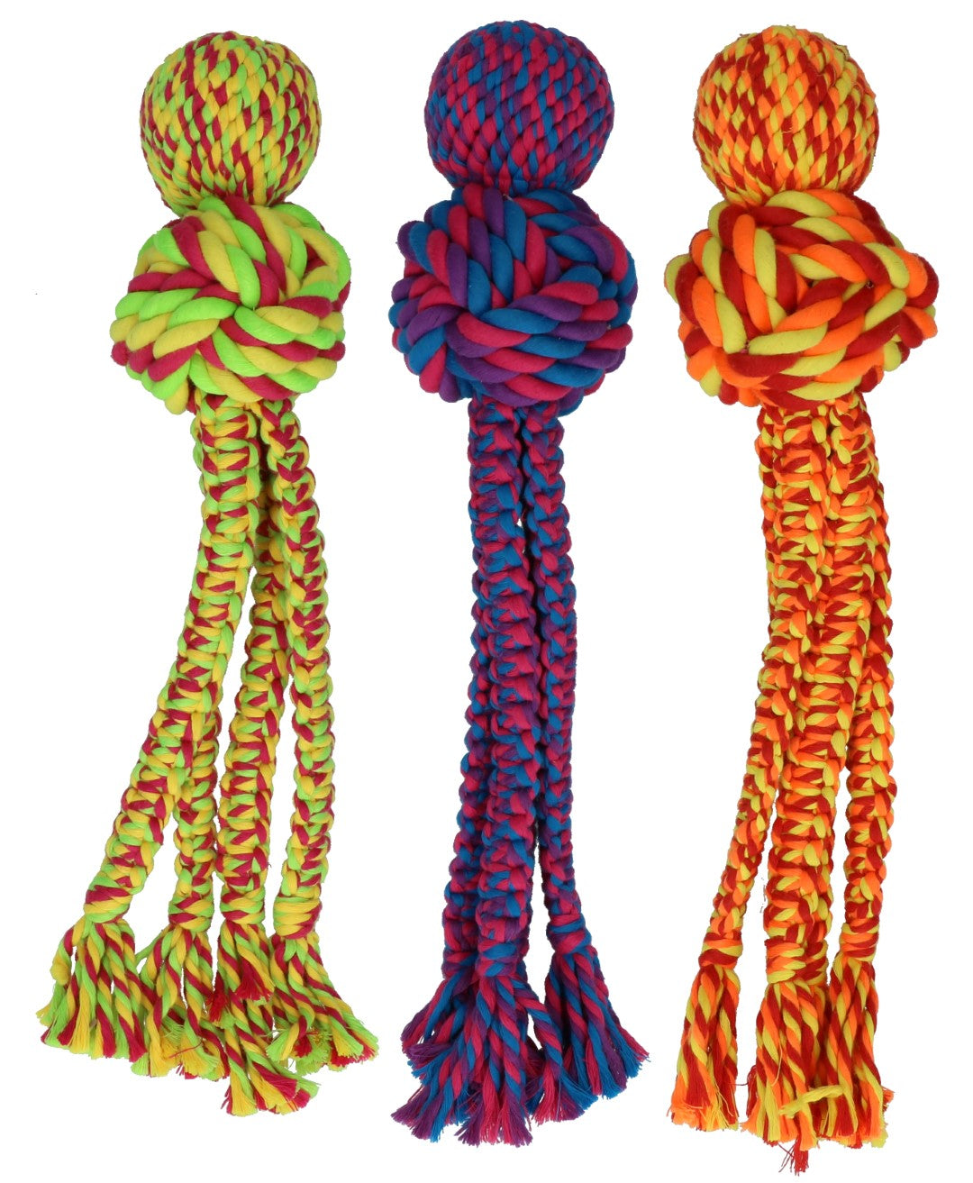 KONG Wubba Weaves met touw Assorti L