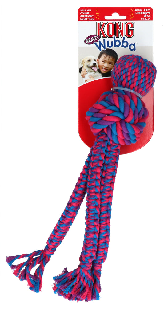 KONG Wubba Weaves met touw Assorti L