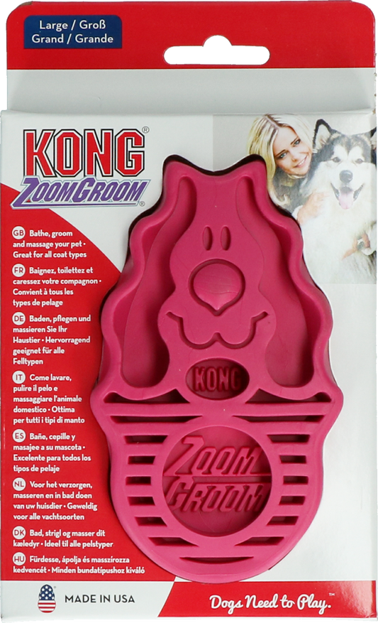 KONG ZoomGroom Framboos L