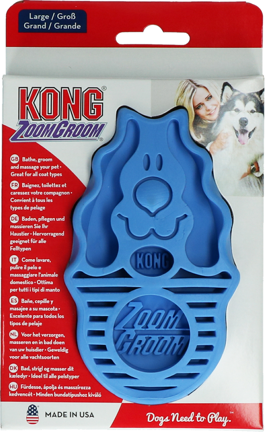 KONG ZoomGroom Bosbes L