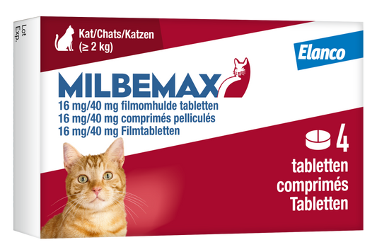 Milbemax Tabletten Kat Groot >2kg 4 tabl.