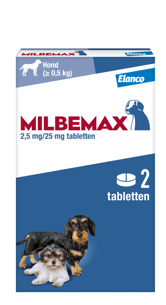 Milbemax Tabletten Puppy/Kleine hond <5kg 2 tabl.