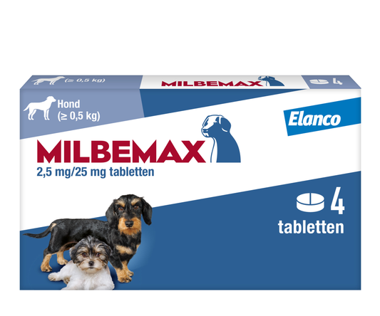 Milbemax Tabletten Puppy/Kleine hond <5kg 4 tabl.