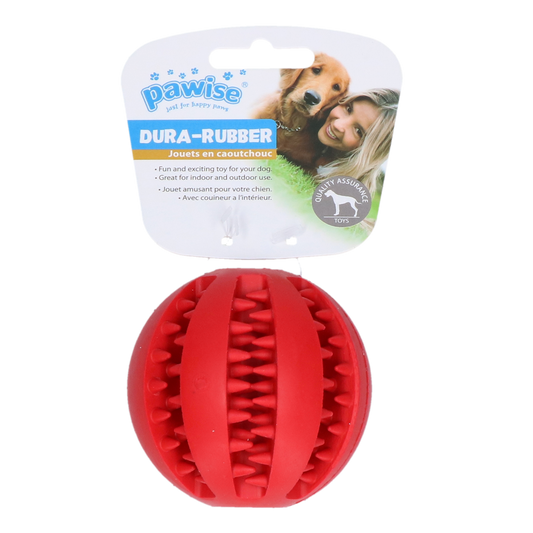 Pawise Dura-Rubber Ball Rood