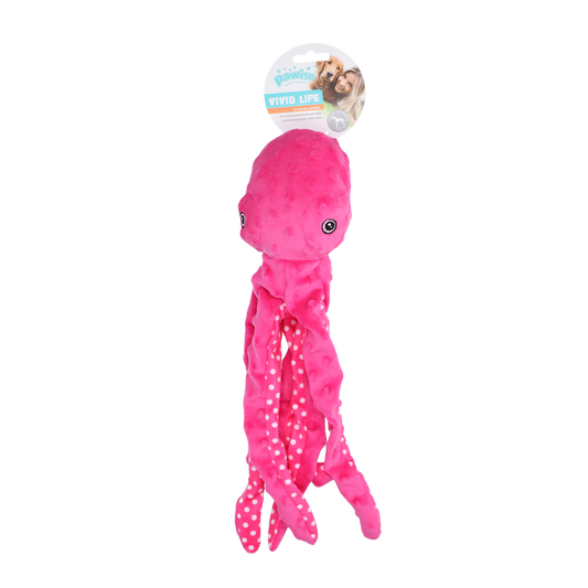 Pawise Multicolor Plush Octopus (3 colour assorted) S