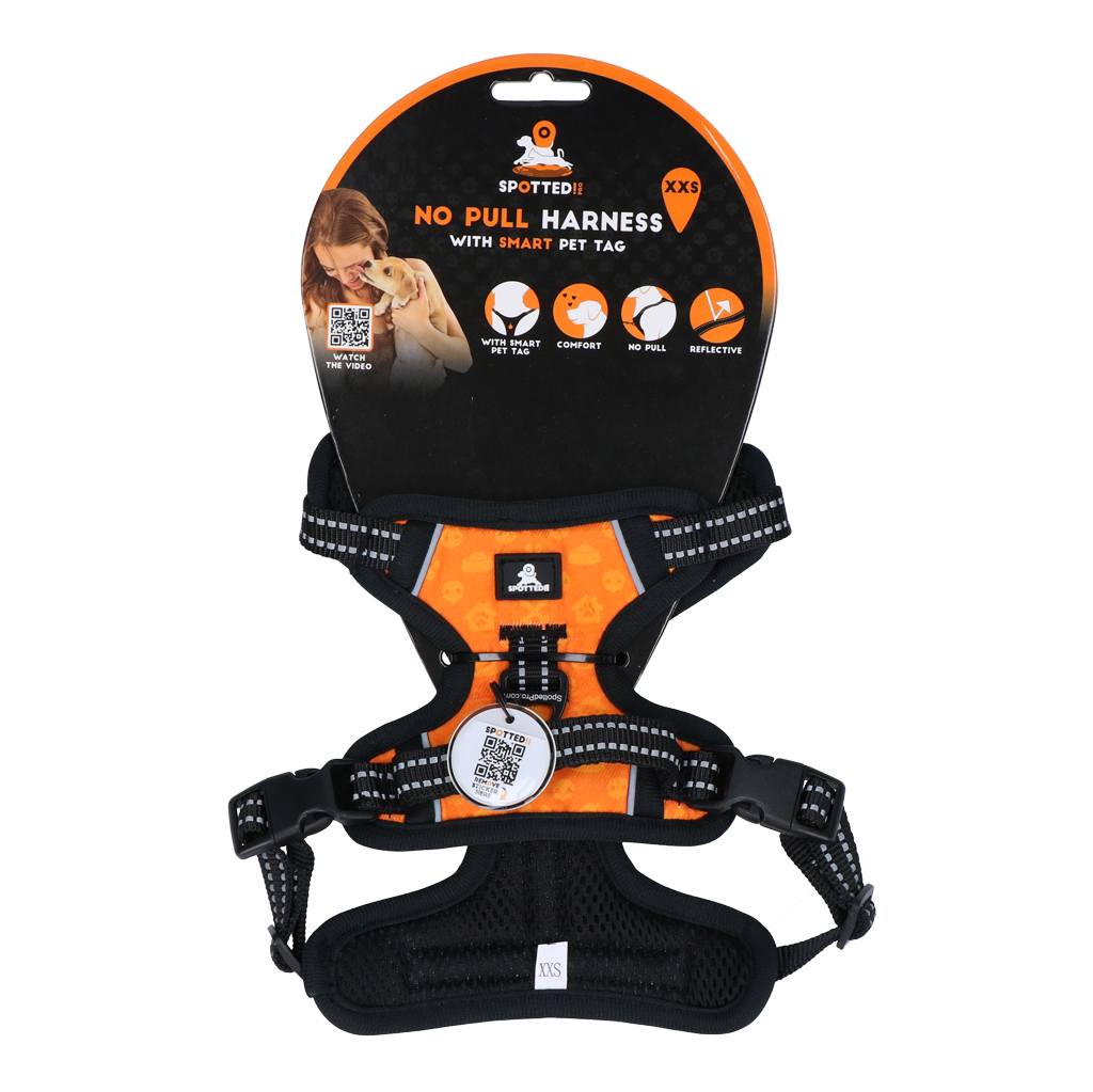 Spotted! Pro No Pull Harnas Oranje XXS