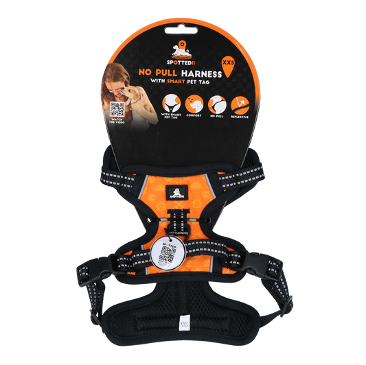 Spotted! Pro No Pull Harnas Oranje XXS