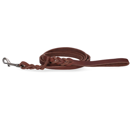 Spotted! Pro Leren Showlijn 180 cm x 12 mm - Bruin (Musketon)