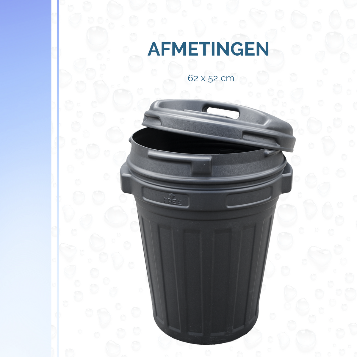 Voerton met draaisluiting 70 liter Zwart