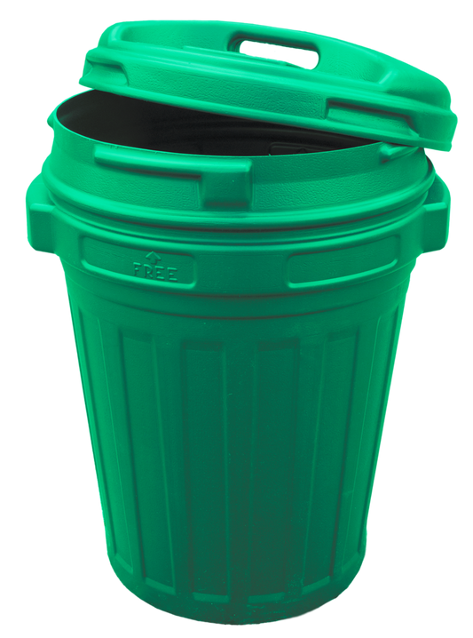 Voerton met draaisluiting 70 liter Groen