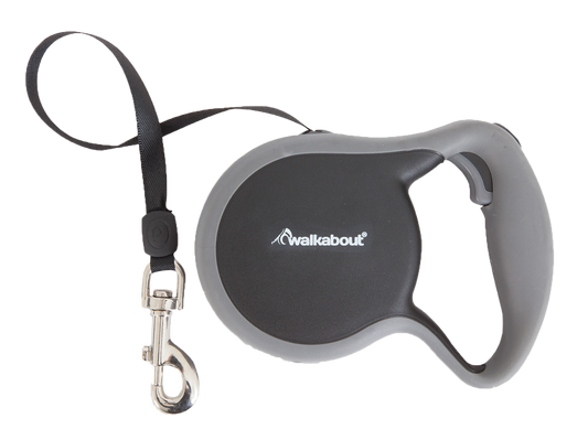 Walkabout Retractable Leash Zwart S